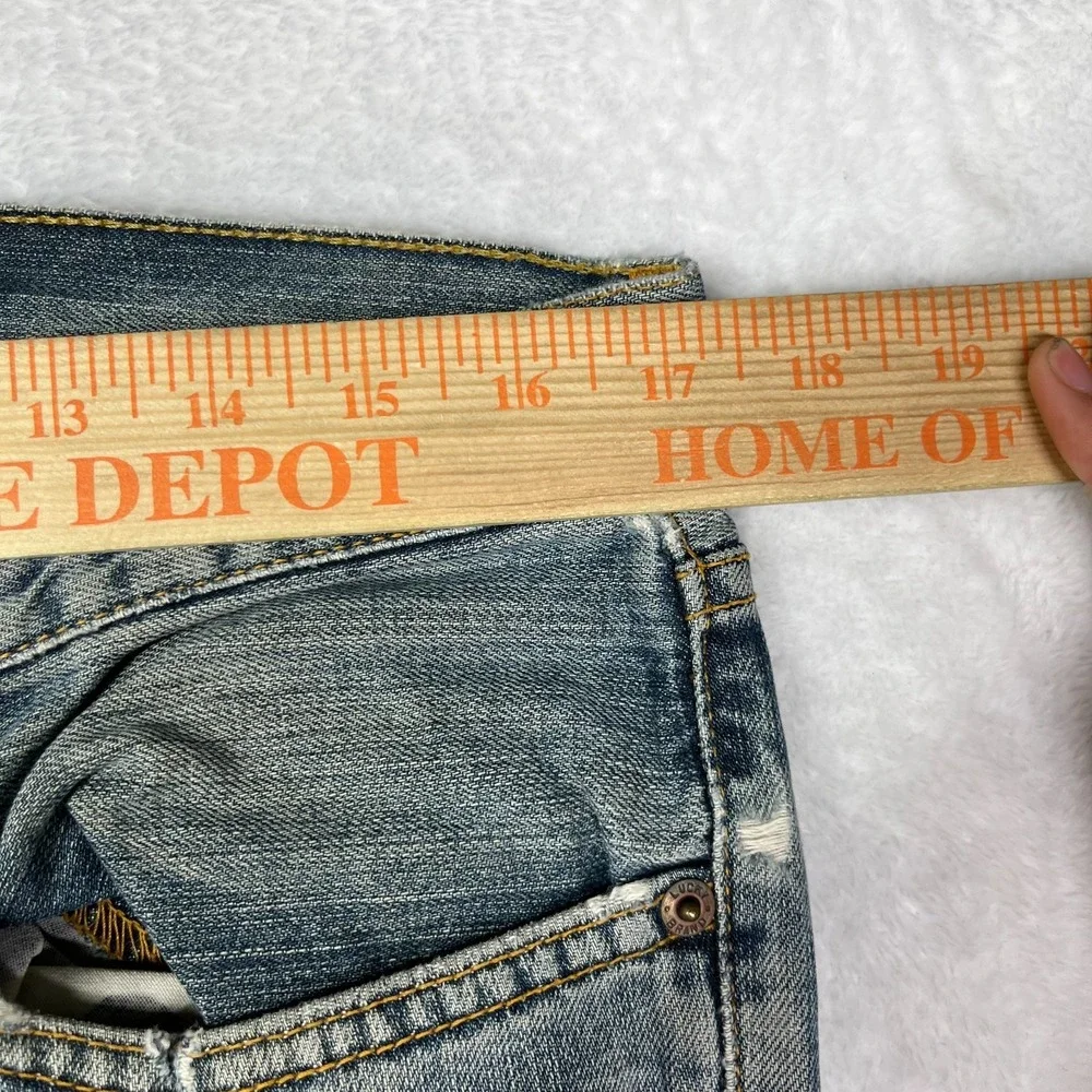 Vintage 90s Lucky Brand Hendrix Jeans Men's Blue Denim Distressed USA Made 34X33